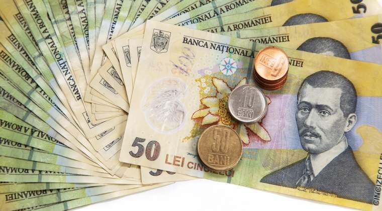 Aplicație pentru smartphone cu imaginea bancnotelor și monedelor românești