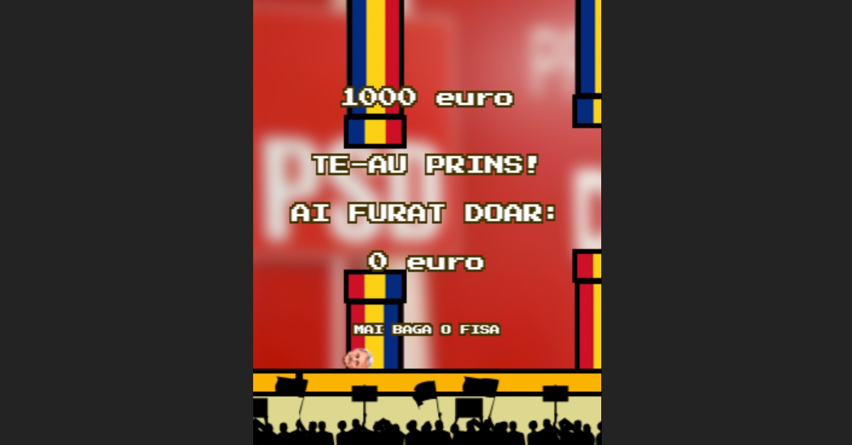 Flappy Dragnea, jocul în care „furi” cot la cot cu Dragnea