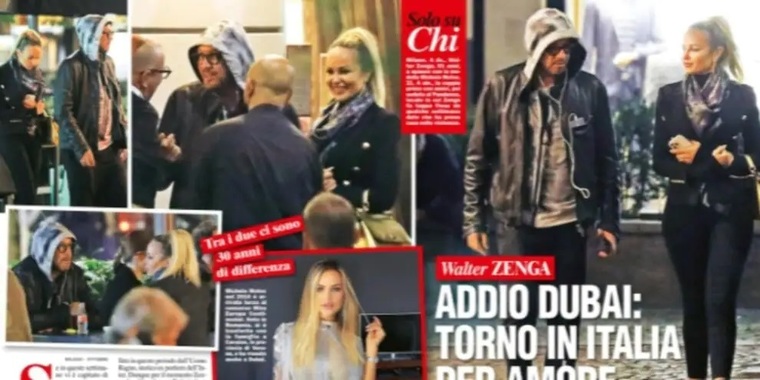 Walter Zenga și Michela Motoc, primele imagini apărute cu ei în presa străină