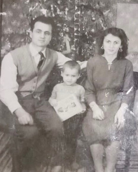 Nadia Comăneci alături de părinții ei, Gheorghe și Ștefania-Alexandrina Comăneci