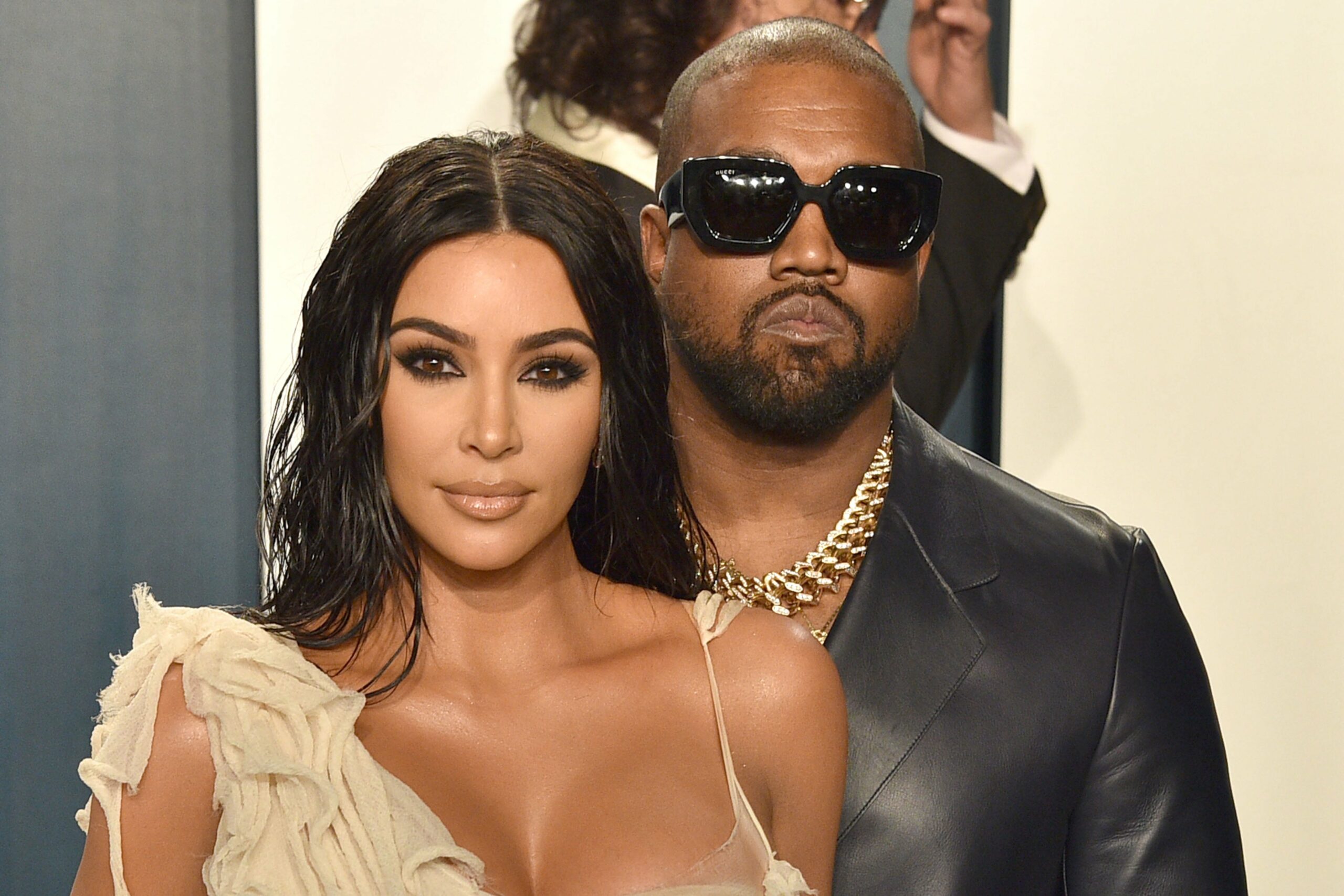 Kim Kardashian alături de soțul său, Kanye West