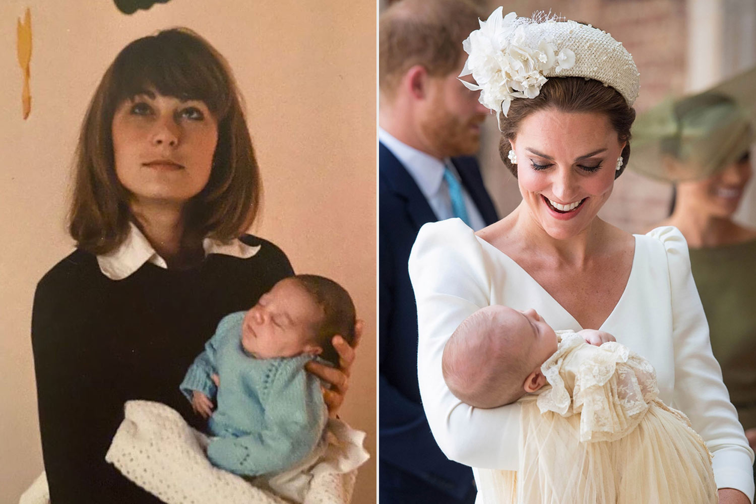 Carole Middleton o tine pe Kate in brate (stanga)