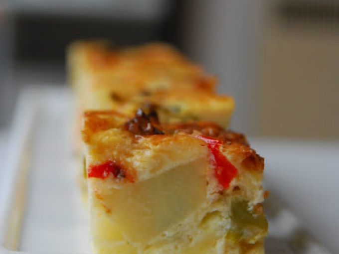 Tortilla cu branza si ceapa verde