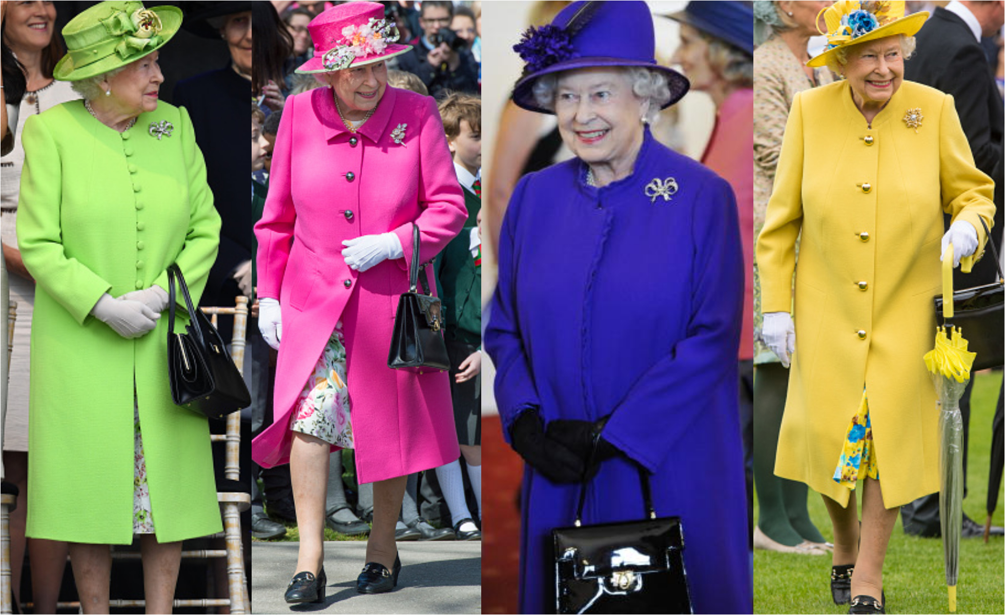 Regina Elisabeta poarta doar tinute stridente