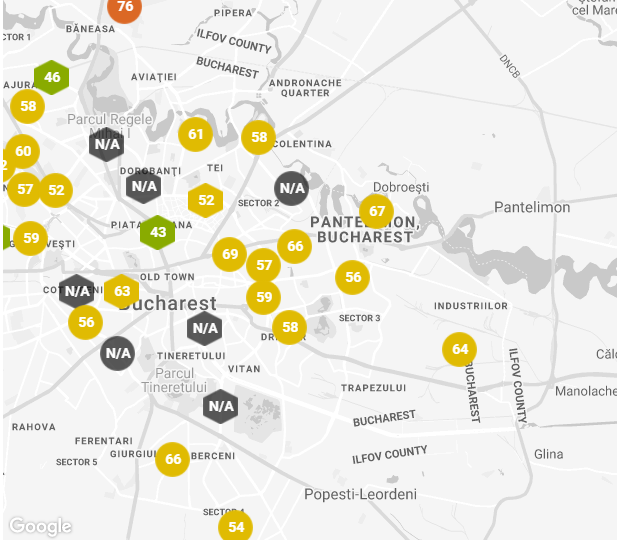 Harta indice poluare