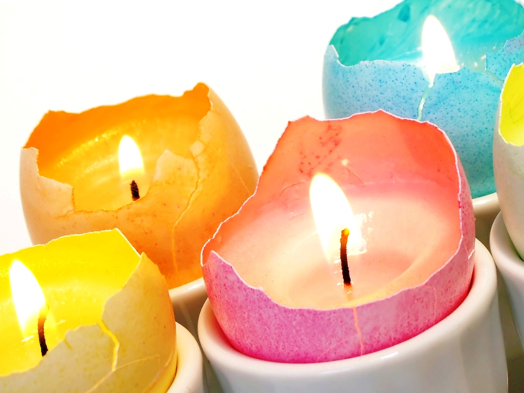 Lumanari din coji de oua