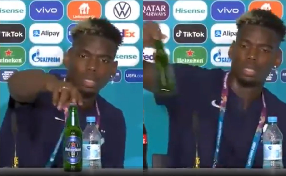 Paul Pogba a înlăturat sticla de bere Heineken de pe masă