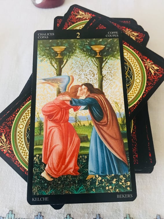 Carti de tarot. 2 de Cupe