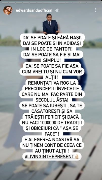 Mesajul transmis de Edward Sanda