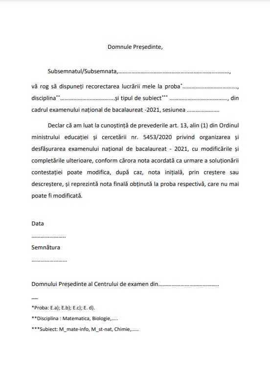 trebuie contestație