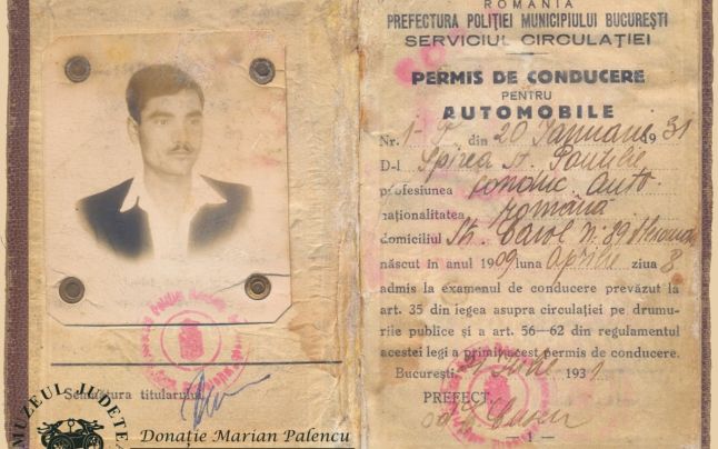 Permis auto din perioada interbelică