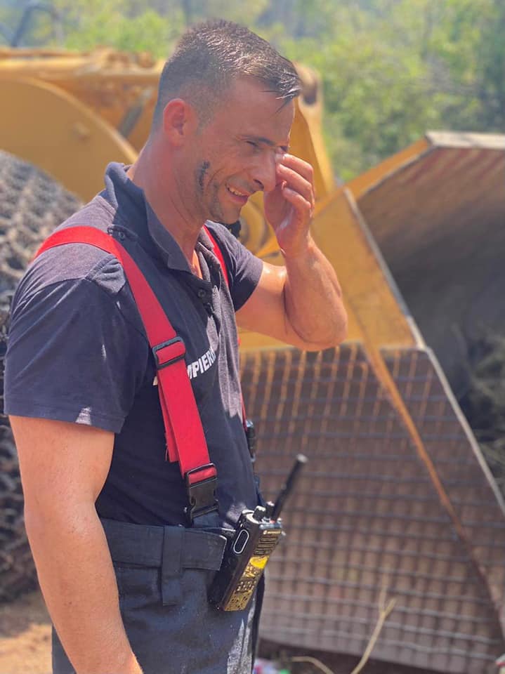 Pompier român la incendiile din Grecia