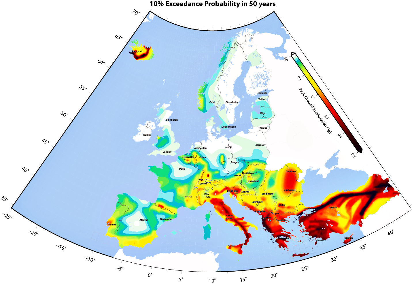 Harta seismică a Europei. Care sunt cele mai periculoase zone