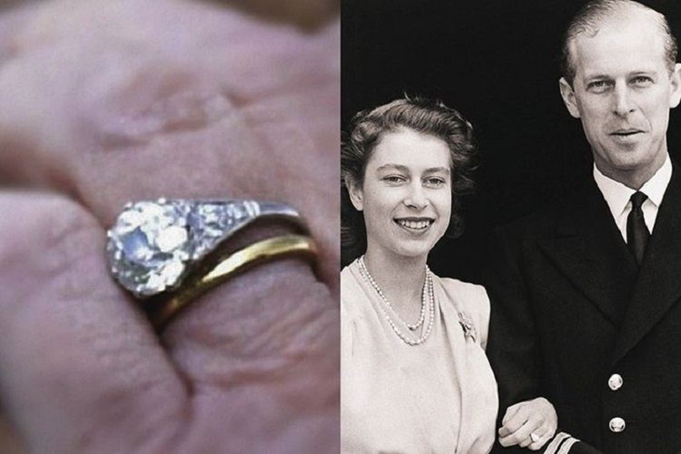 Verigheta și inelul de logodnă al Reginei Elisabeta a II-a a Marii Britanii