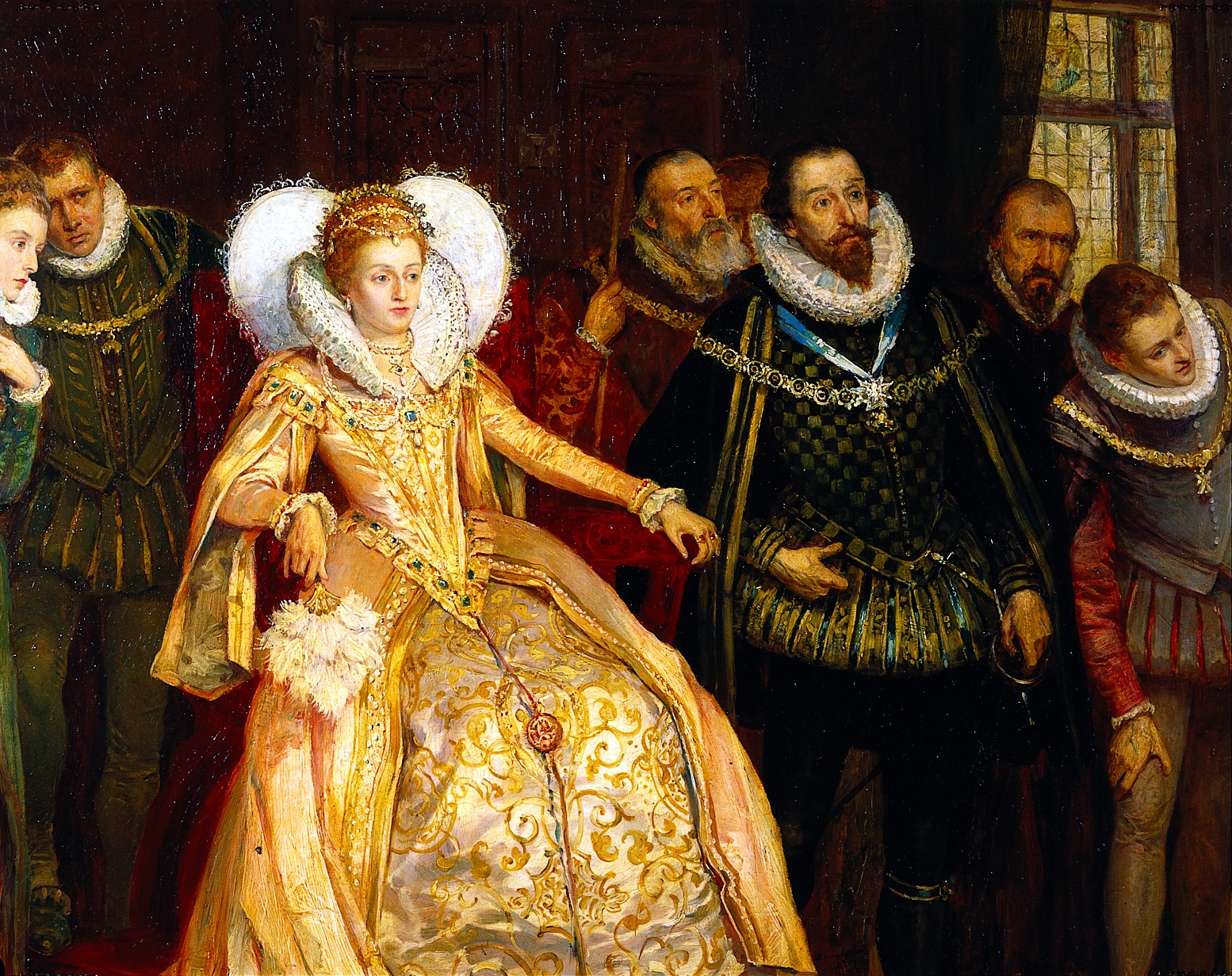 John Dee face un experiment în fața Reginei Elisabeta I
