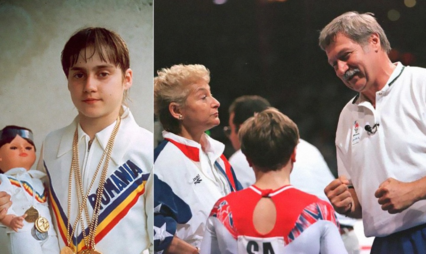 Nadia Comăneci și antronorul Bela Karolyi