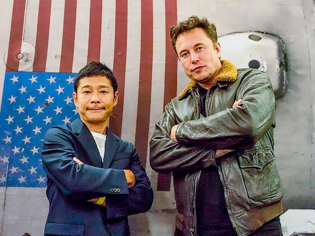 Yusaku Maezawa și Elon Musk