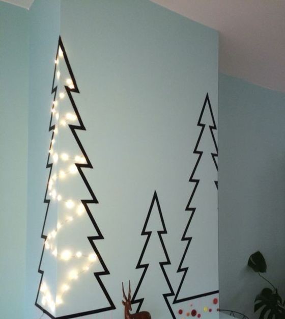 Cum să faci un brad pe perete. Materialele de care ai nevoie pentru bradul de Crăciun care nu ocupă spațiu