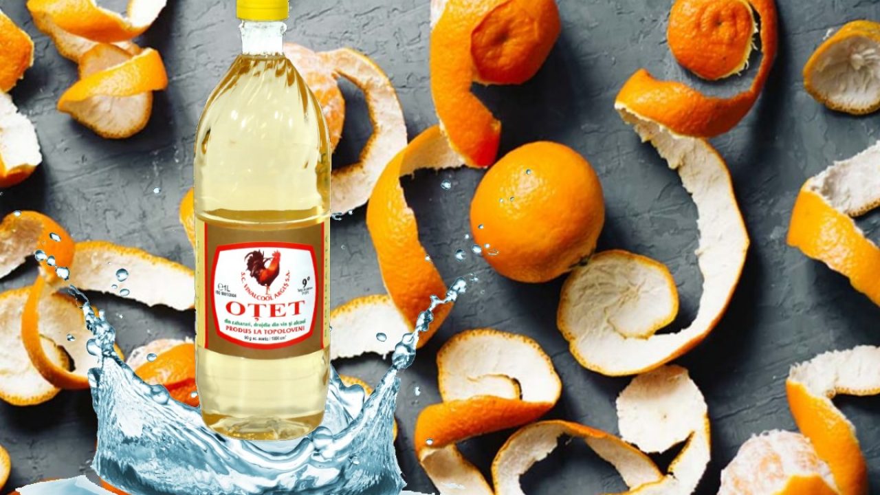 Spray de curățare natural din oțet și cojile de la portocale