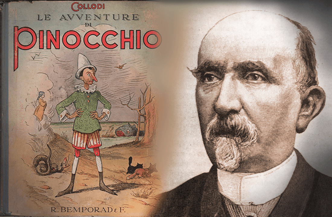 Povestea marionetei de lemn Pinocchio și autorul ei, Carlo Collodi