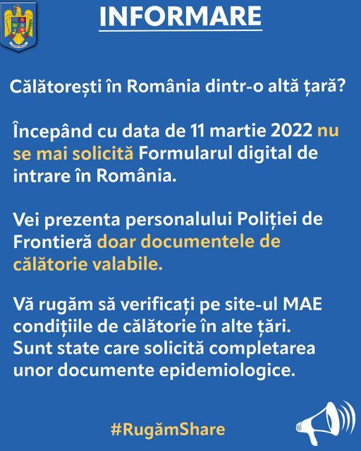 Anunțul Ministerului Afacerilor Interne / Sursă foto: FB MAI