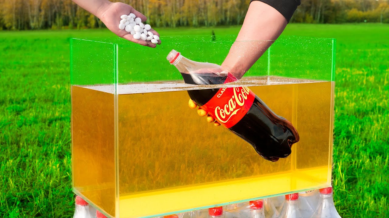 Ce se întâmplă când pui Mentos și Cola în ulei. Imaginile au devenit virale