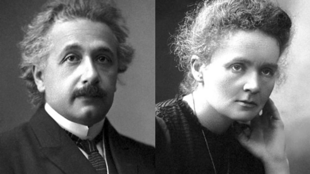 Albert Einstein și Marie Curie