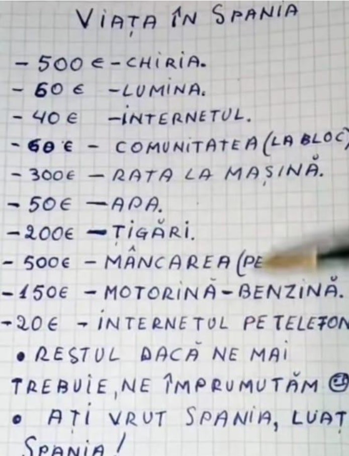 Cât costă traiul în Spania