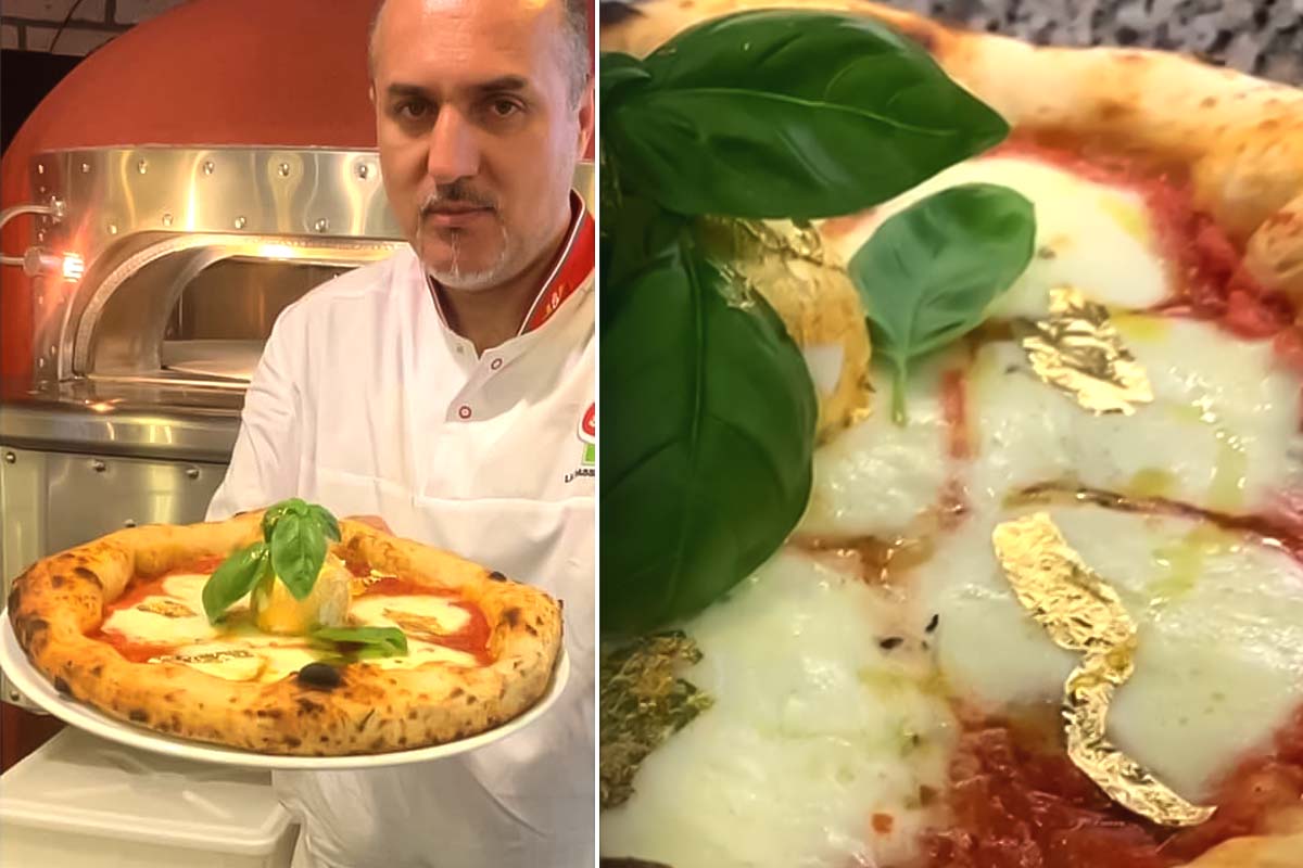 Românul care a inventat pizza cu foiță de aur. Ce conține de fapt și cât costă: „O dată în viață poți să faci o nebunie”