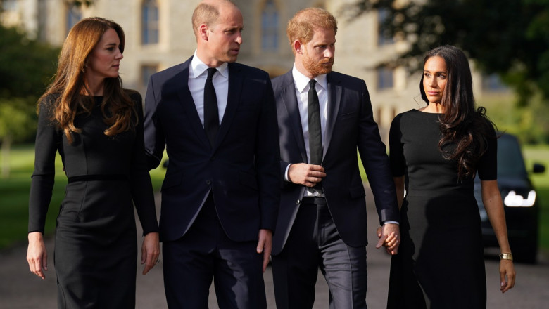 William si Harry, alături de soțiile lor