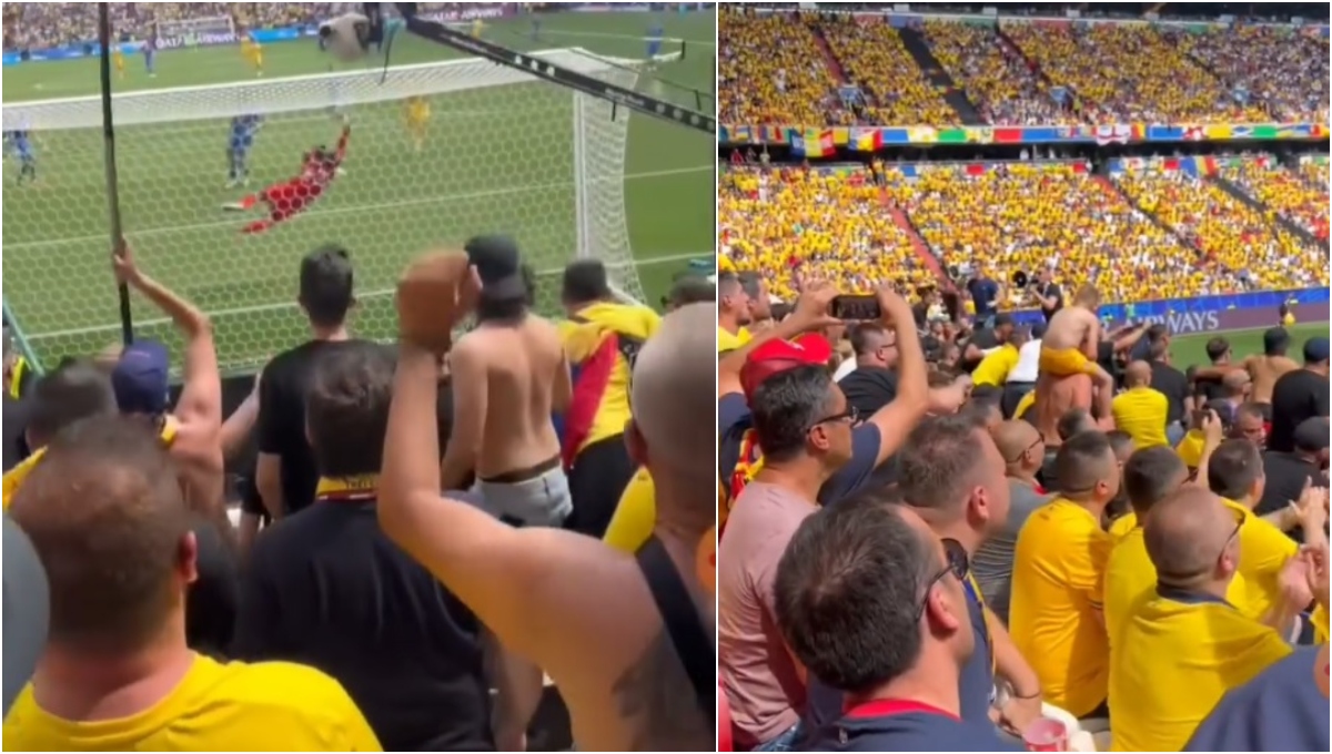 Imaginile bucuriei, așa cum le-au trăit românii din peluză, la golul lui Stanciu! Ce nu s-a văzut la PRO TV din tribune, la meciul cu Ucraina