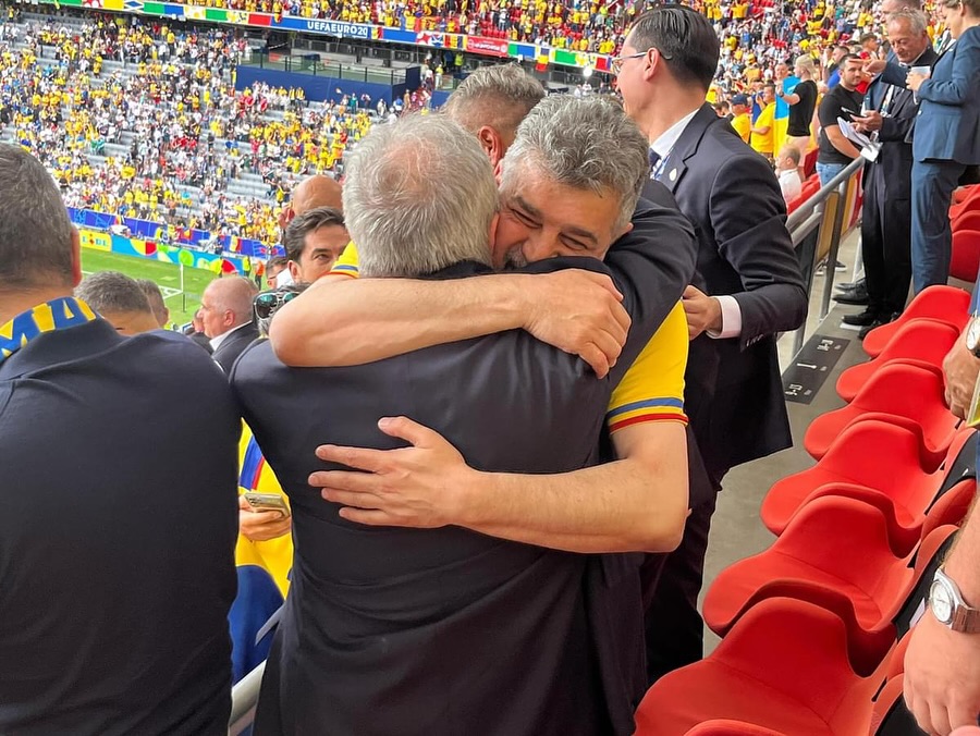 Imaginile bucuriei. Cum a trăit Ciolacu în tribune victoria României împotriva Ucrainei la EURO 2024: „Ro-mândria”