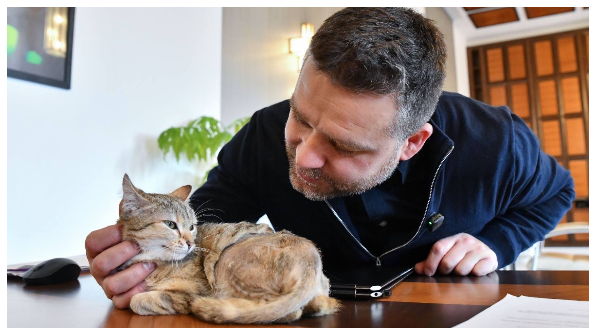 Ciprian Ciucu și-a prezentat noua mascotă a Primăriei. „Vom împărți biroul meu”