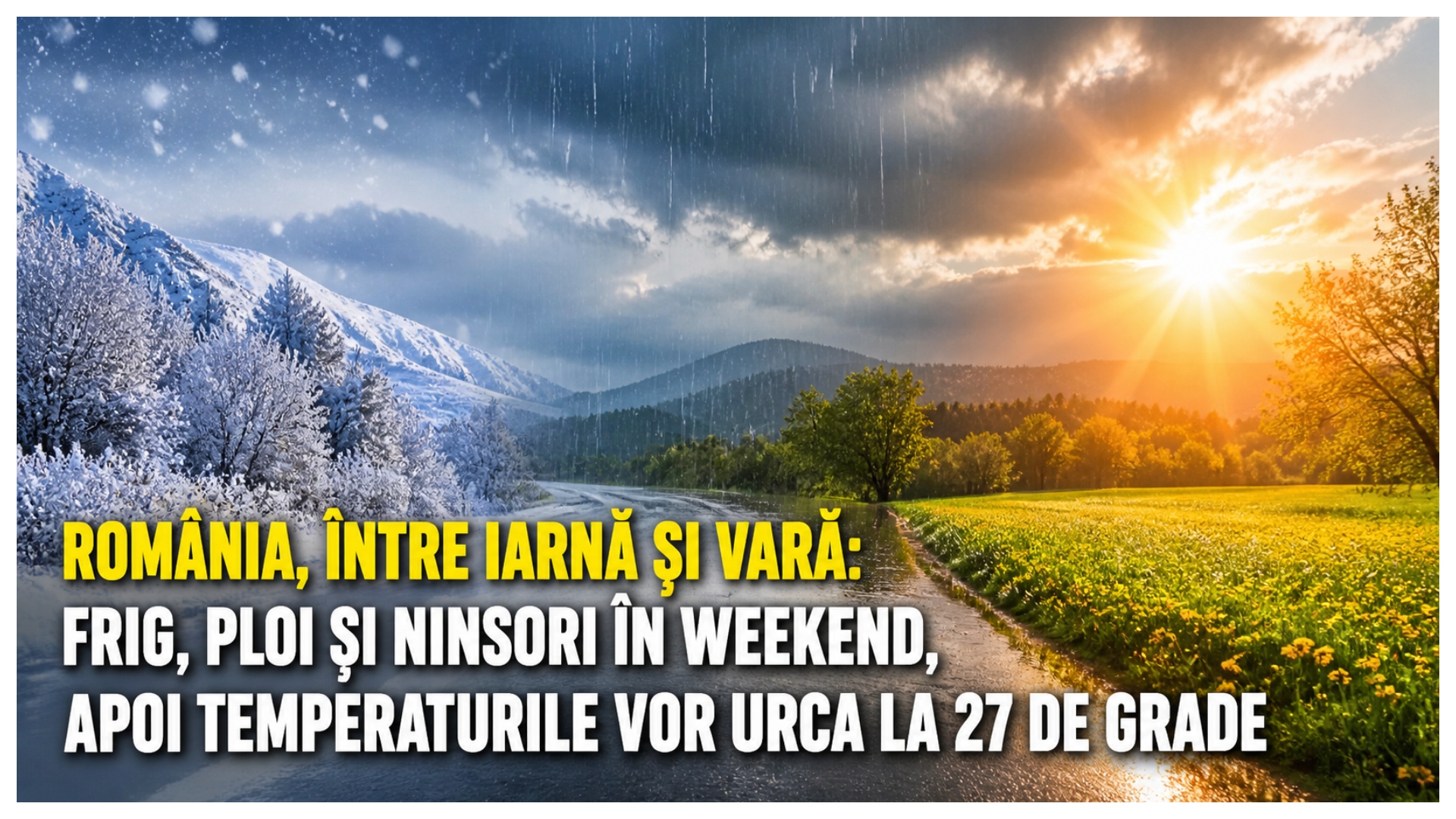 ANM: de la 7 la 27 de grade Celsius. Schimbare radicală a vremii în doar câteva zile